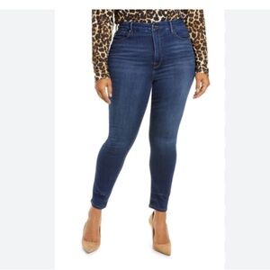 GOOD AMERICAN Good Legs High Waist Crop Skinny Jeans Blue788 Size 8/29